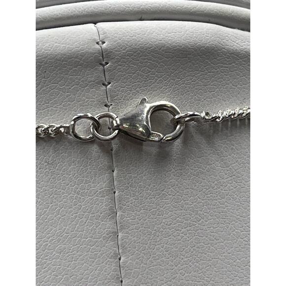 Sterling Silver 925 Semi Precious Stone Garnet Y Necklace and Ring Set Sz 8 - Picture 10 of 16